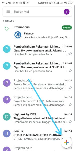 Cara mengirim email GMAIL (lewat HP dan Komputer) 5 Masuk ke Aplikasi Gmail