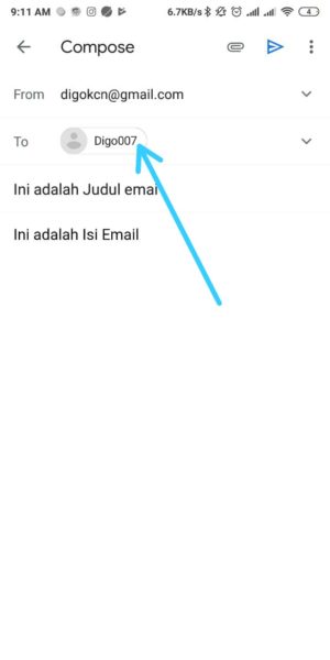 Cara mengirim email GMAIL (lewat HP dan Komputer) 6 Masukkan Alamat email tujuan
