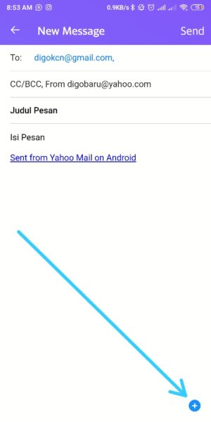 Cara mengirim file (foto, video, zip, dll) lewat email yahoo 5 masukkan alamat email tujuan, subject, dan isi pesan