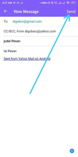 Cara mengirim file (foto, video, zip, dll) lewat email yahoo 3 masukkan alamat tujuan, subject, dan isi pesan