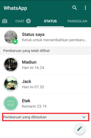 Cara membisukan status whatsapp teman 12 Cara membisukan status whatsapp teman 11
