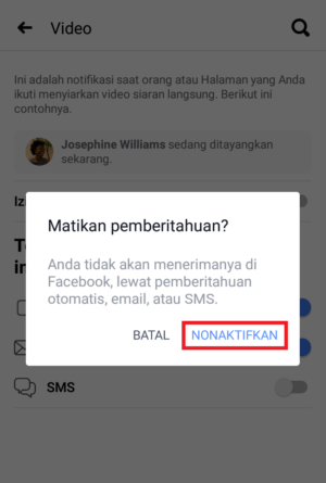 Cara menghilangkan pemberitahuan siaran langsung facebook 11 klik saja nonaktifkan