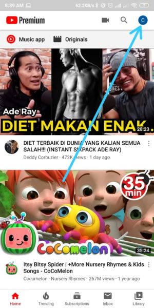 Cara memutar video Youtube di latar belakang ponsel kalian 1 Halaman Awal Youtube