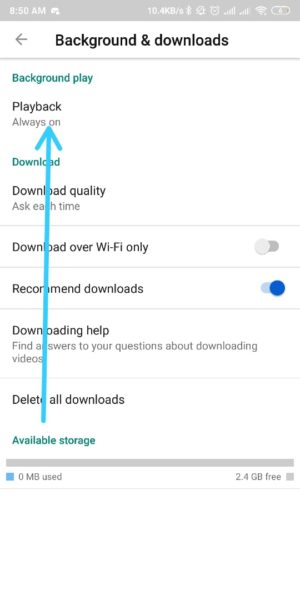 Cara memutar video Youtube di latar belakang ponsel kalian 4 Pilih Playback