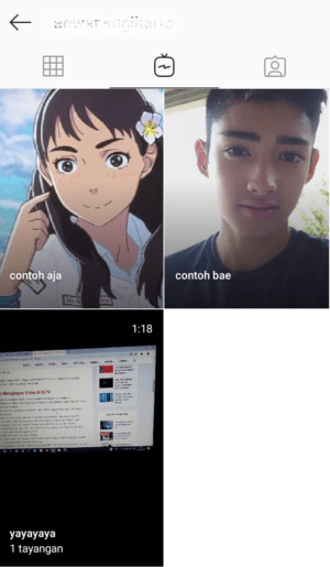 Cara menghapus video di IGTV 16 putar video yang ingin dihapus
