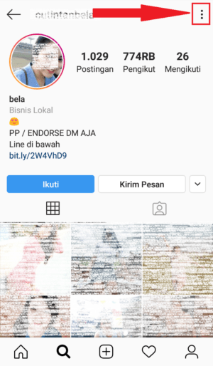 Cara melaporkan Spam & Akun Palsu di Instagram 15 tap icon titik tiga