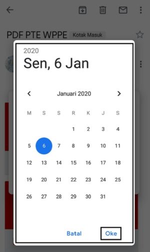 Fitur "tunda" atau "snooze" di Gmail untuk "menunda" email masuk 4 Memilih tanggal tunda sesuai keinginan