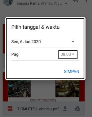 Fitur "tunda" atau "snooze" di Gmail untuk "menunda" email masuk 5 Memilih waktu tunda