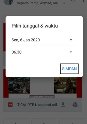 Fitur "tunda" atau "snooze" di Gmail untuk "menunda" email masuk 8 "Simpan" untuk menyimpan pengaturan