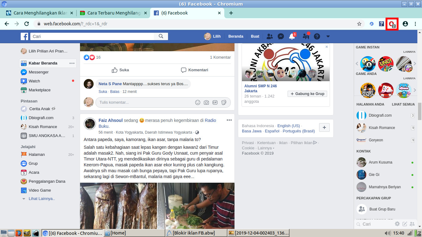 Cara blokir (menghilangkan) iklan di Facebook 10 Cara blokir (menghilangkan) iklan di Facebook 9