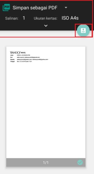 Cara menyimpan pesan email menjadi file pdf 9 Mengatur settingan sesuai keinginan sebelum disimpan menjadi file pdf