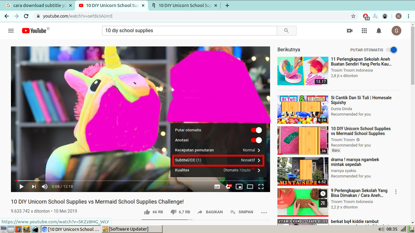 Cara mendownload subtitle dari video Youtube 14 Cara mendownload subtitle dari video Youtube 13