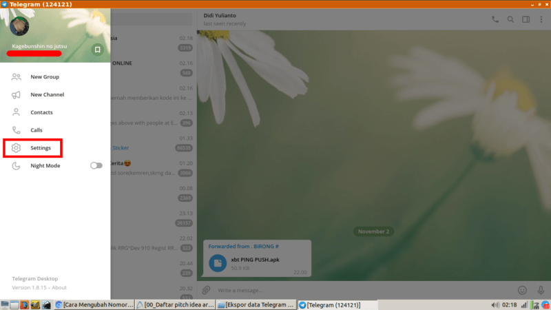 Cara export data telegram (untuk backup chat, kontak, dll) 6 Cara export data telegram (untuk backup chat, kontak, dll) 5