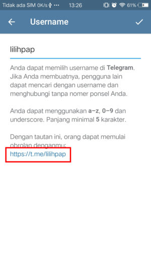 Cara membuat username di Telegram 16 Cara membuat username di Telegram 15
