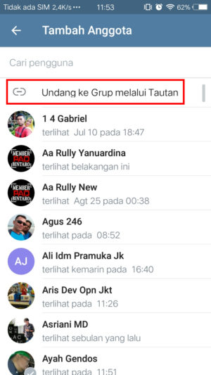 Cara membuat link undangan chat pribadi dan grup di Telegram 10 Cara membuat link undangan chat pribadi dan grup di Telegram 9