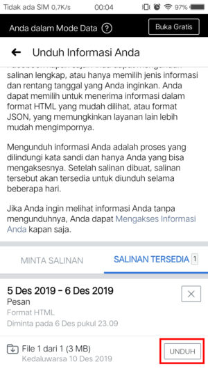 Cara mengembalikan chat Facebook yang terhapus permanen 18 Cara mengembalikan chat Facebook yang terhapus permanen 17