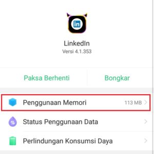 Perbedaan aplikasi LinkedIn reguler dengan LinkedIn lite 1 Penggunaan memori aplikasi LinkedIn Regular
