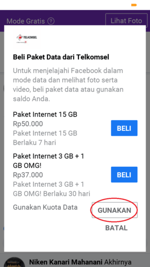 Kenapa foto facebook tidak muncul? Apa solusinya? Baca sini 5 untuk kembali memunculkan gambar, tap "gunakan"