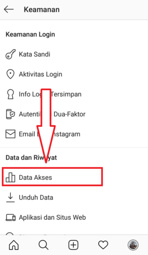 Cara mengetahui apakah instagram kalian dibuka di HP lain 7 klik data akses