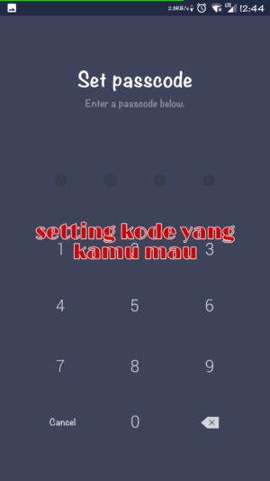 Cara mengatur privasi kamu LINE 6 masukkan kode