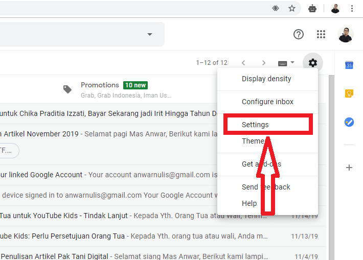 Cara Mengaktifkan Fitur Panel Pratinjau di Gmail 6 Cara Mengaktifkan Fitur Panel Pratinjau di Gmail 5