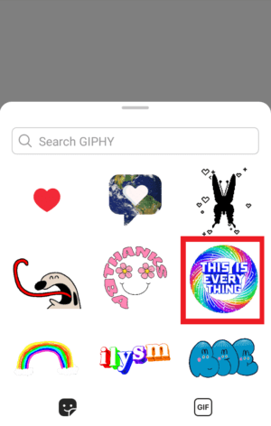 Cara Mengirim Stiker di DM Instagram 6 pilih stiker yang cocok