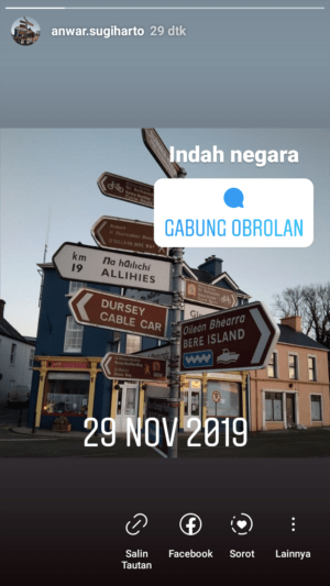 Cara membuat tombol "gabung obrolan" di Instagram Stories 2 Cara membuat tombol "gabung obrolan" di Instagram Stories 1