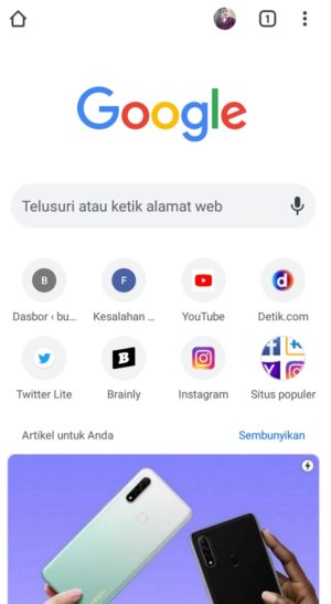 7 Browser Terbaik untuk Android 2 Antarmuka Chrome Browser