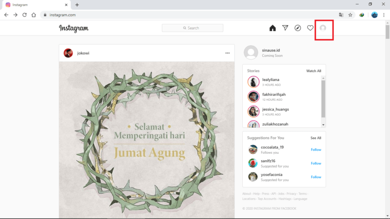 Cara menonaktifkan akun Instagram sementara 9 Klik Foto Profil