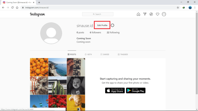 Cara menonaktifkan akun Instagram sementara 10 Klik Edit Profil