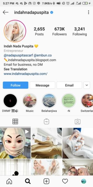 25+1 Akun Instagram Inspiratif untuk Inspirasi Style dalam Berhijab 6 Indah Nada Puspita