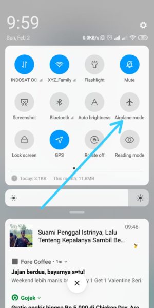 Kenapa whatsapp pending padahal sinyal bagus? Solusinya? 5 Mode Pesawat