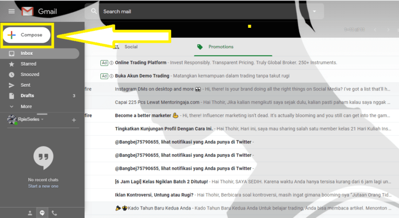 Cara melampirkan email dalam email di gmail 2 Cara melampirkan email dalam email di gmail 1