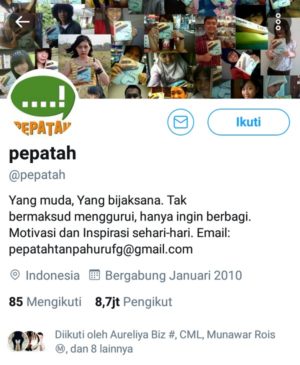 Tips dan trik bermain twitter agar makin asyik 8 Akun Twitter @Pepatah