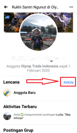 Cara menghilangkan lencana "New Member" di Grup Facebook 8 klik icon kelola