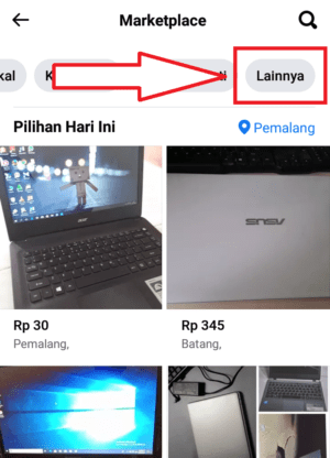 Cara Mencari Barang di Marketplace Facebook 18 klik lainya untuk mengatur kategorinya