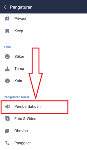 Cara mengganti suara notifikasi LINE terbaru 3 klik menu pemberitahuan