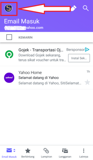 Cara mengganti Tema (tampilan) email Yahoo di HP dan PC 1 klik icon profil