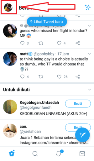 Cara mengubah tampilan twitter jadi gelap dengan dark mode 15 masuk ke icon profile