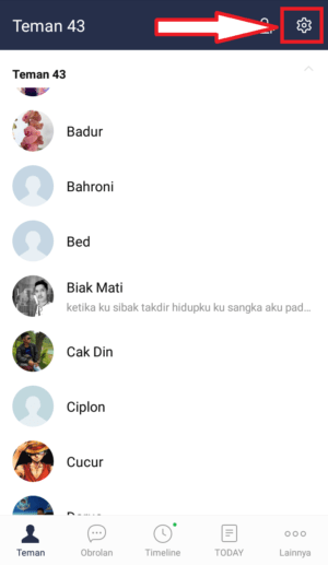 Cara mengganti suara notifikasi LINE terbaru 2 masuk ke menu setting