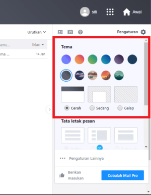 Cara mengganti Tema (tampilan) email Yahoo di HP dan PC 11 muncul halaman tema seperti gambar di bawah