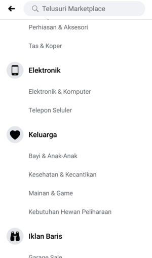 Cara Mencari Barang di Marketplace Facebook 19 pilih kategori yang di inginkan