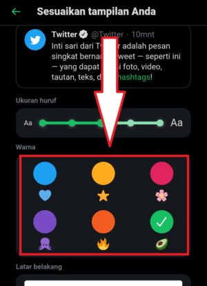 Cara mengubah tampilan twitter jadi gelap dengan dark mode 6 pilih salah satu warna