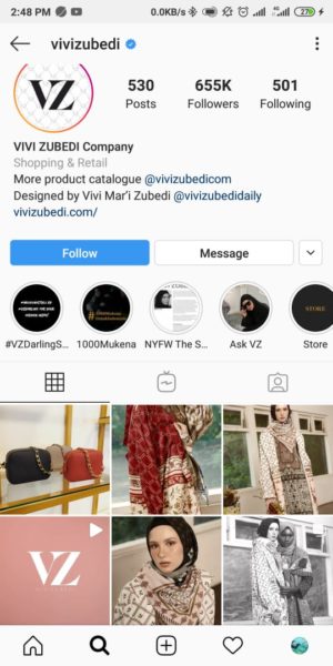 25+1 Akun Instagram Inspiratif untuk Inspirasi Style dalam Berhijab 23 Vivi Zubedi