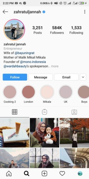 25+1 Akun Instagram Inspiratif untuk Inspirasi Style dalam Berhijab 21 Zahratul Jannah
