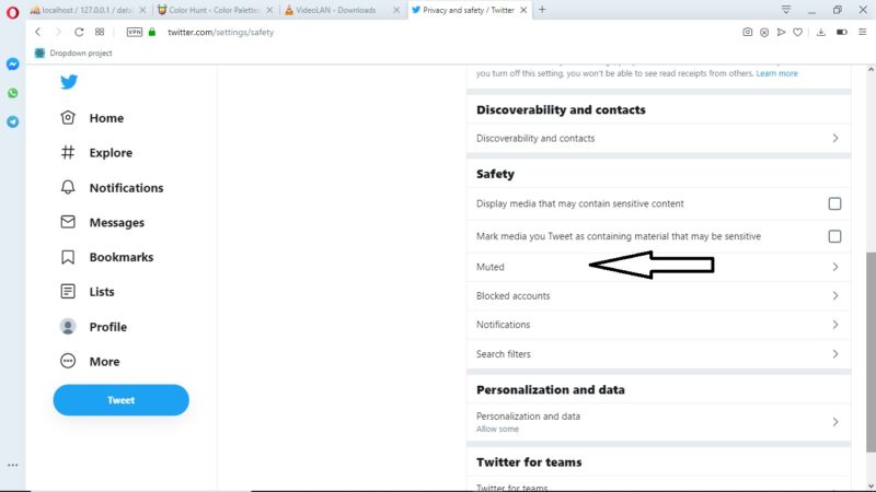 Cara membisukan kata tertentu di twitter 11 Pilih Muted