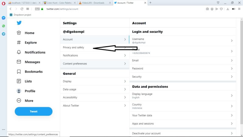 Cara membisukan kata tertentu di twitter 10 Privacy and Safety