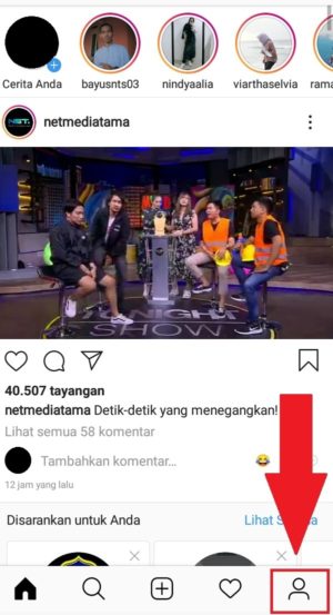 Cara menghubungkan Twitter ke Instagram 1 Halaman beranda instagram
