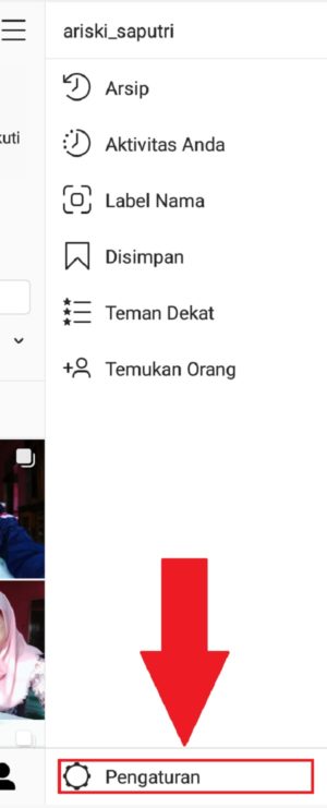 Cara menghubungkan Twitter ke Instagram 3 "Pengaturan" untuk membuka pengaturan Instagram