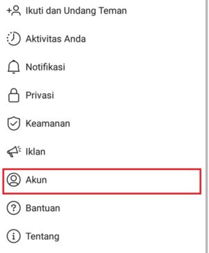 Cara menghubungkan Twitter ke Instagram 4 "Akun" untuk masuk ke pengaturan akun di Instagram
